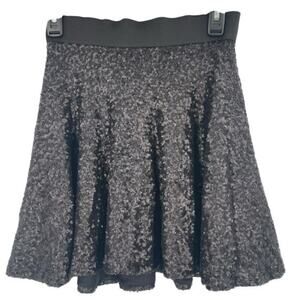 NWT YOU Black Sequin High Waisted Sparkle Skirt s/m small medium